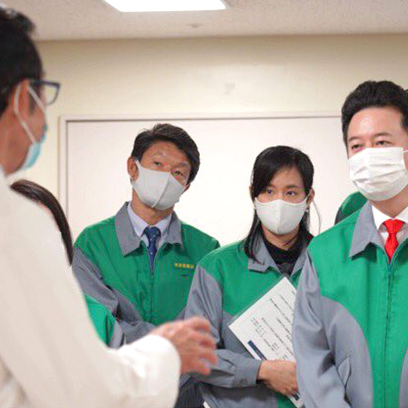 新型コロナ専用病床の視察